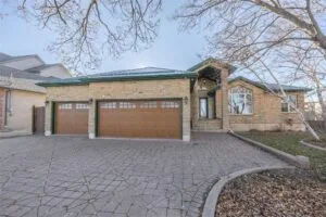 Front of house showing garage